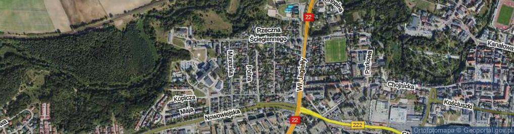 Zdjęcie satelitarne Piaskowa ul.